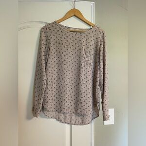 LOFT blush colored blouse with pocket detail - size S